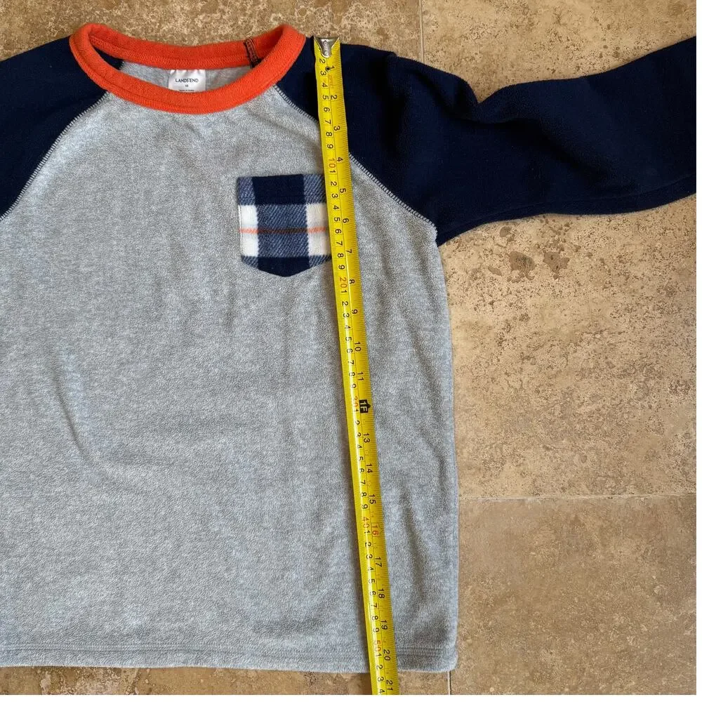 Lands’ End Fleece Long Sleeve Shirt Classic Cozy Cabin Core Outdoor Warm Wear